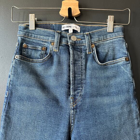RE/DONE Originals Ultra High Rise Ankle Crop Medium Fade Size 26 - Picture 6 of 12